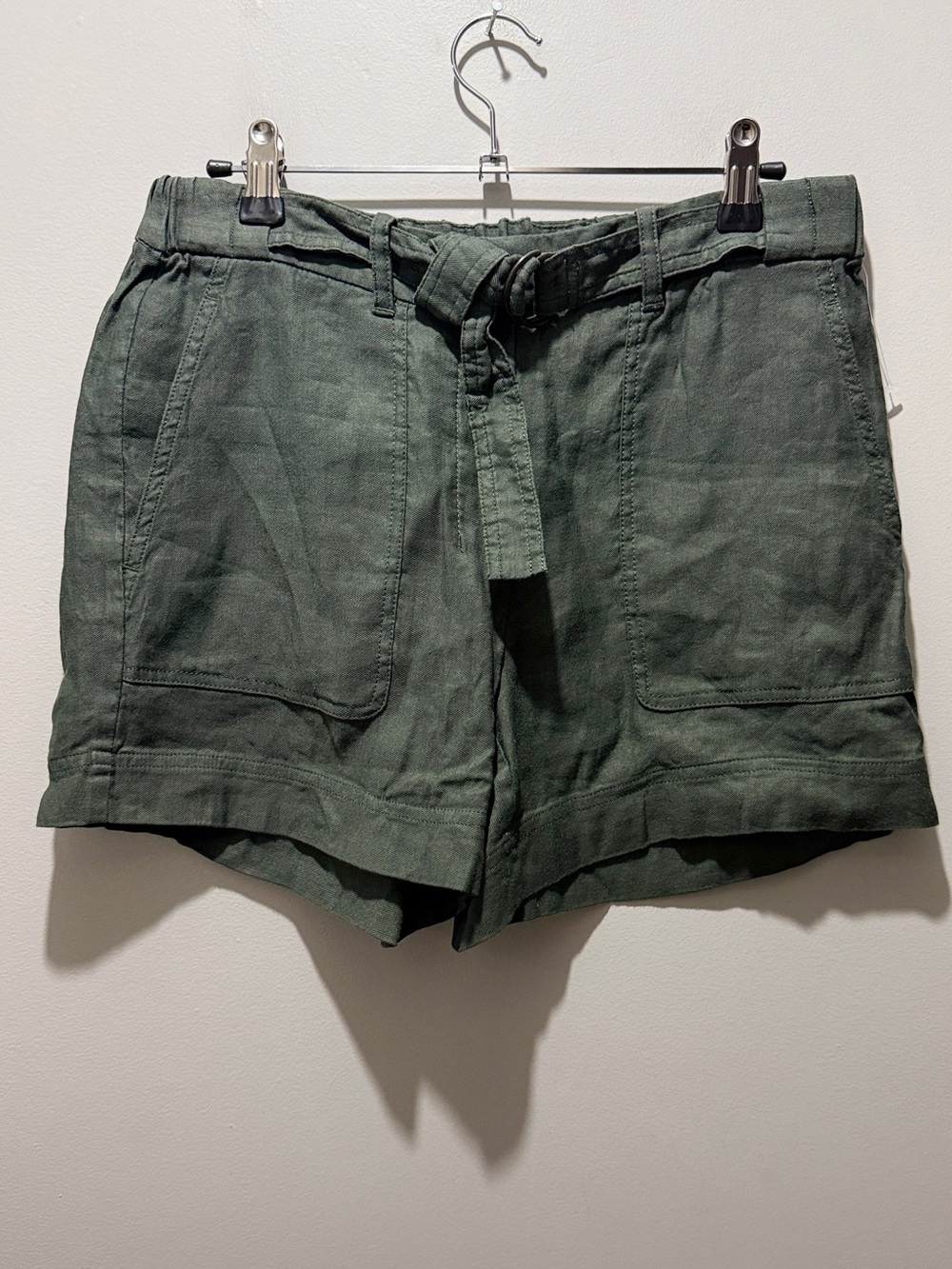 Babaton Linen Blend Utility Shorts -
Dark Olive - Picture 2 of 6